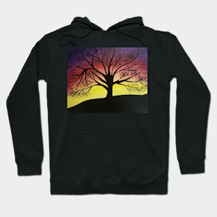 Sunset tree silhouette Hoodie